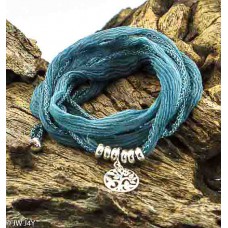 Tree of life & Silk Bracelet/Necklace (Seagreen) Tree of life & Silk Bracelet/Necklace (Seagreen)